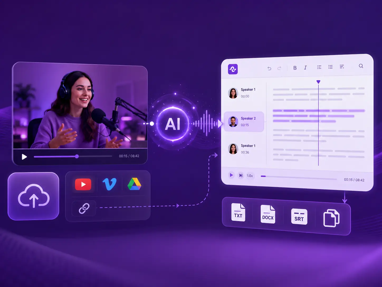 Three steps to Use AI Video Transcriber