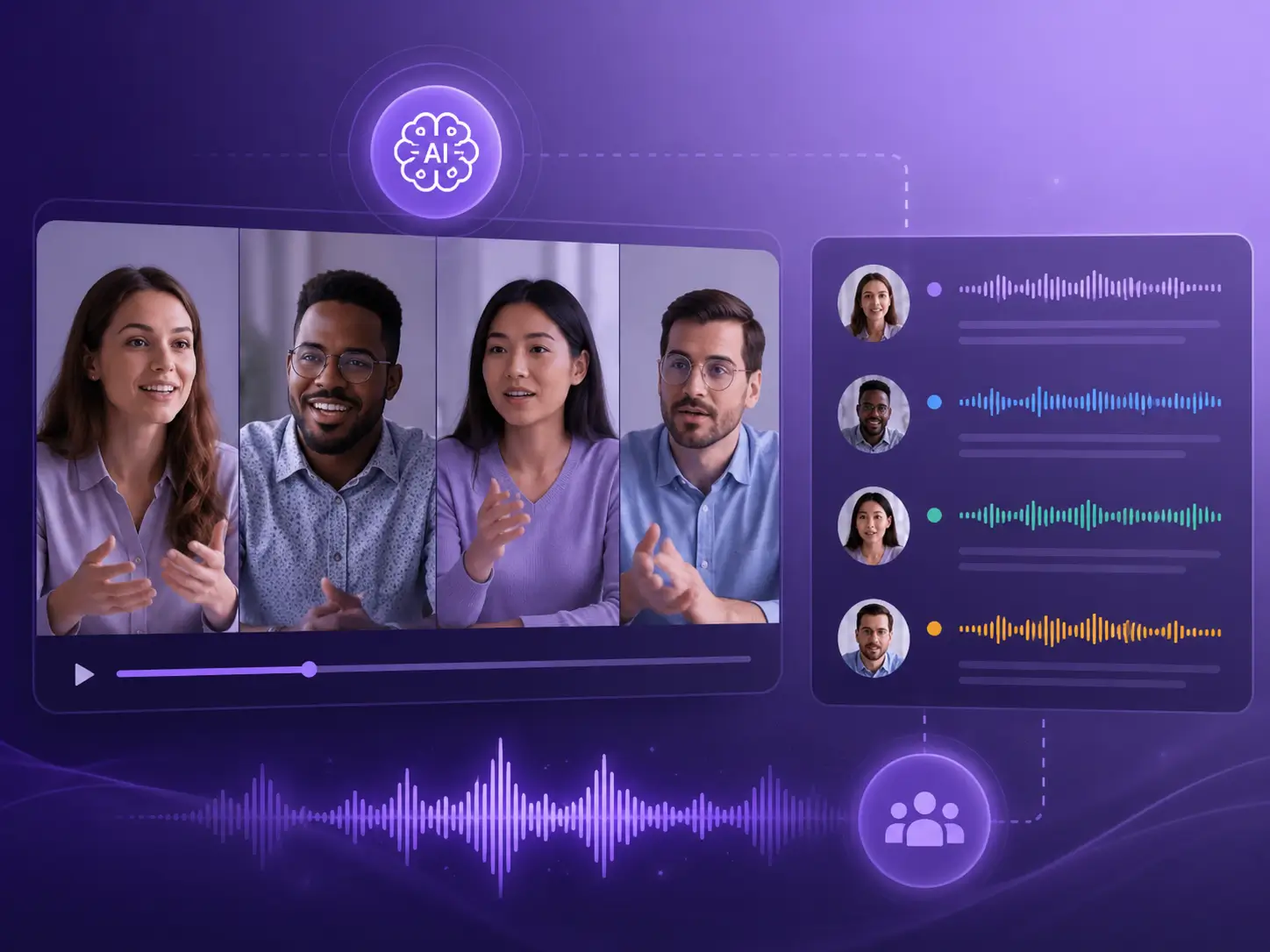 Identify Multiple Speakers Automatically in Video